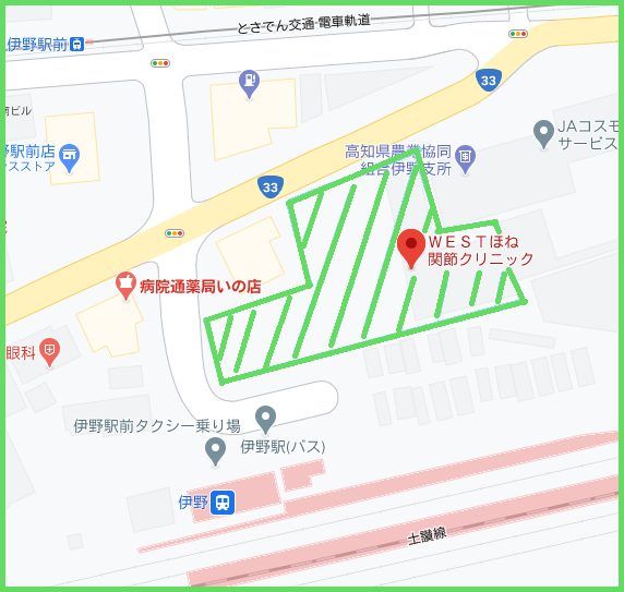 WESTほね関節クリニックの地図